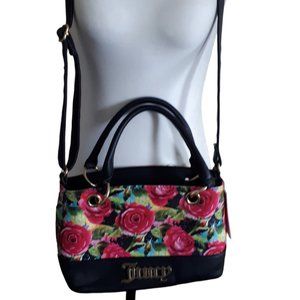 Juicy Couture Crossbody Handbag Floral With Gold Hardware